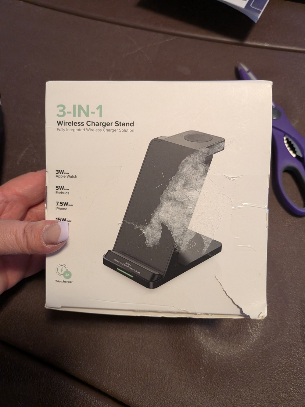 3-IN-1 Wireless Charger Stand - Black